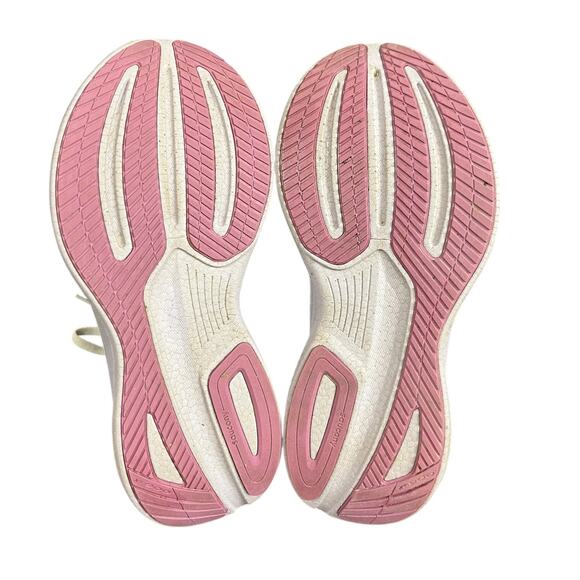 Saucony Ride 17 Womens Size 8 Running Shoes Cream Pink Athletic Sneakers PWRRUN+ - Picture 6 of 7
